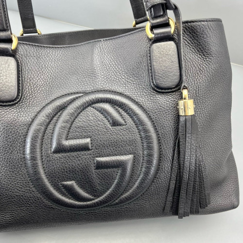 Gucci Medium Soho Shoulder Bag Calfskin Black