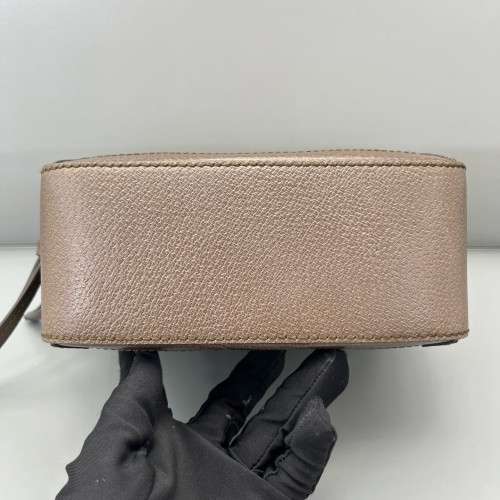 Gucci Camera Case GG Supreme Monogram Calfskin Canvas Beige Ebony Brown Beige