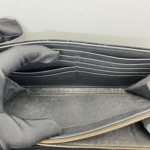 Gucci GG Marmont Chain Wallet Velvet Calfskin Black