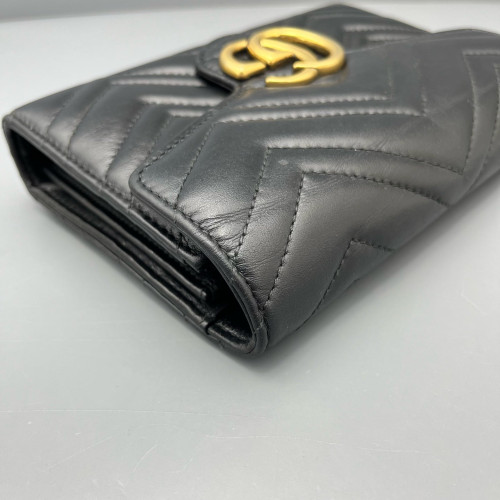 Gucci GG Marmont Chain Wallet Calfskin Black