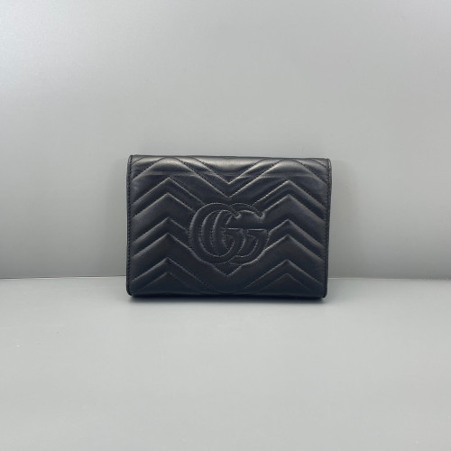 Gucci GG Marmont Chain Wallet Calfskin Black