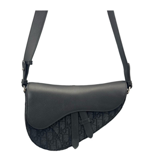 Dior Saddle Crossbody Bag Oblique Canvas Calfskin Black Dior Saddle Crossbody Bag Oblique Canvas Calfskin Black