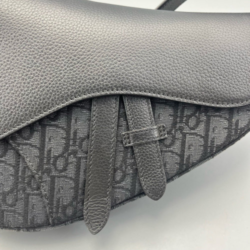 Dior Saddle Crossbody Bag Oblique Canvas Calfskin Black Dior Saddle Crossbody Bag Oblique Canvas Calfskin Black