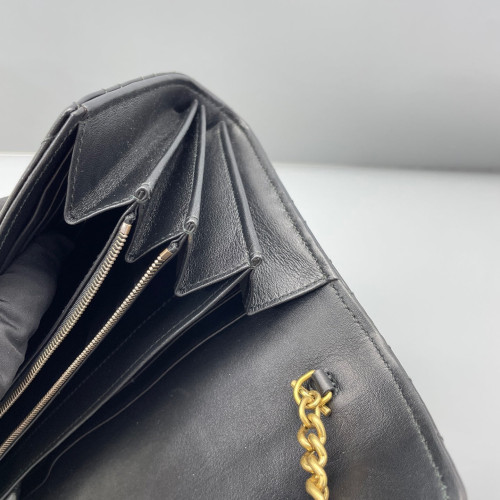 Gucci GG Marmont Chain Wallet Calfskin Black