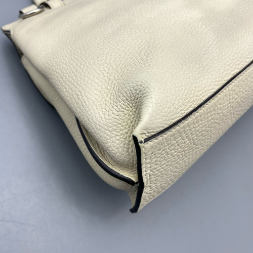 Gucci Bamboo Small Bamboo Daily Top Handle Bag Calfskin White Gucci Bamboo Small Bamboo Daily Top Handle Bag Calfskin White