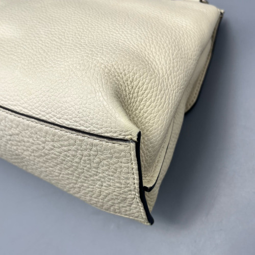 Gucci Bamboo Small Bamboo Daily Top Handle Bag Calfskin White Gucci Bamboo Small Bamboo Daily Top Handle Bag Calfskin White