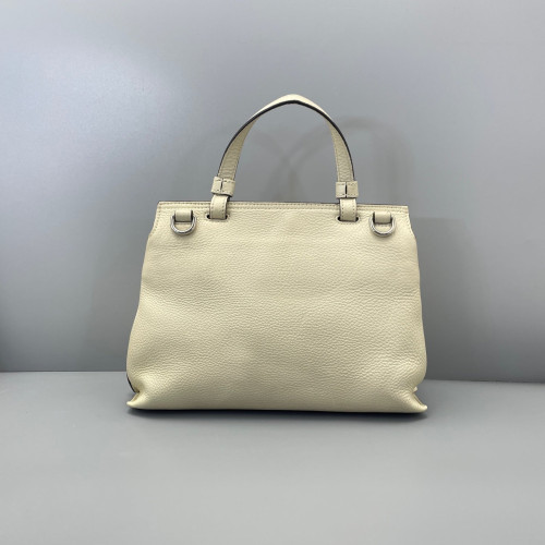 Gucci Bamboo Small Bamboo Daily Top Handle Bag Calfskin White Gucci Bamboo Small Bamboo Daily Top Handle Bag Calfskin White