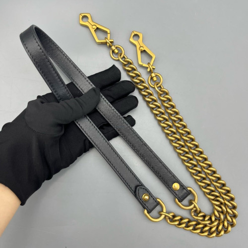 Gucci Mini GG Marmont Top Handle Chain Shoulder Bag Calfskin Black Gucci Mini GG Marmont Top Handle Chain Shoulder Bag Calfskin Black