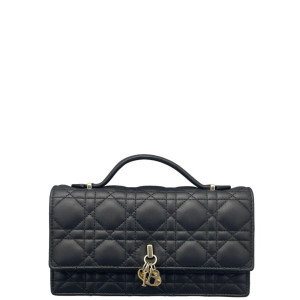 Dior Lady Dior Rendezvous Wallet On Chain Calfskin Black