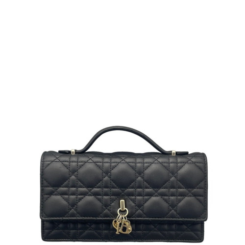 Dior Lady Dior Rendezvous Wallet On Chain Calfskin Black