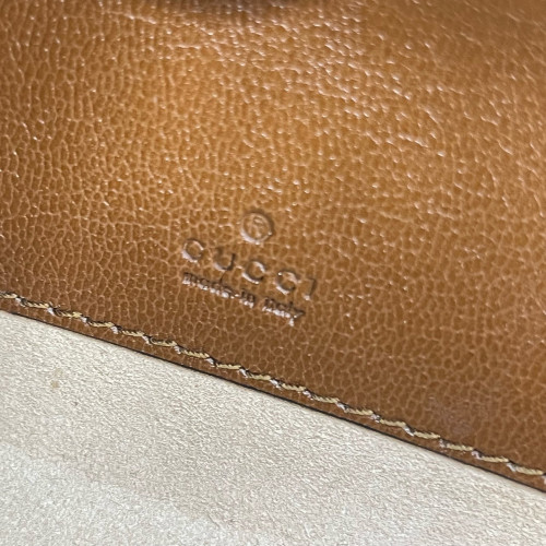 Gucci Mini Ophidia Chain Shoulder Bag GG Monogram Calfskin Canvas Black Brown