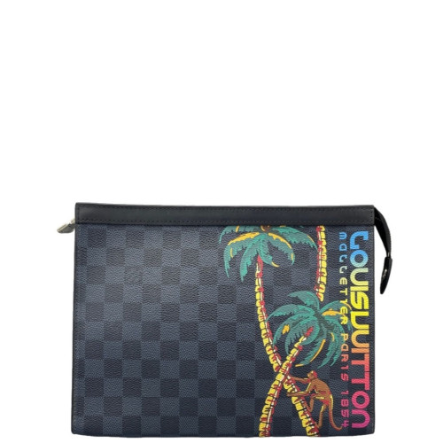 Louis Vuitton Toiletry Pouch 26 Damier Cobalt Blue Black
