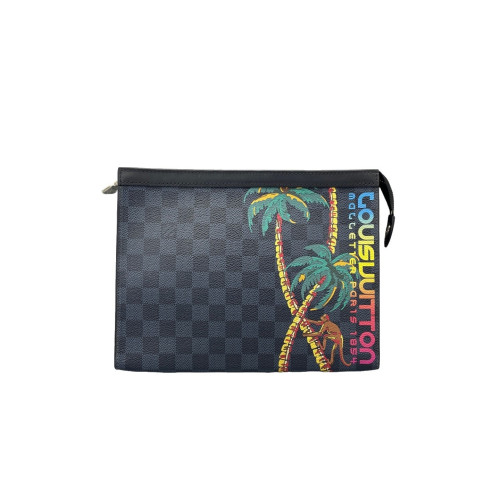 Louis Vuitton Toiletry Pouch 26 Damier Cobalt Blue Black