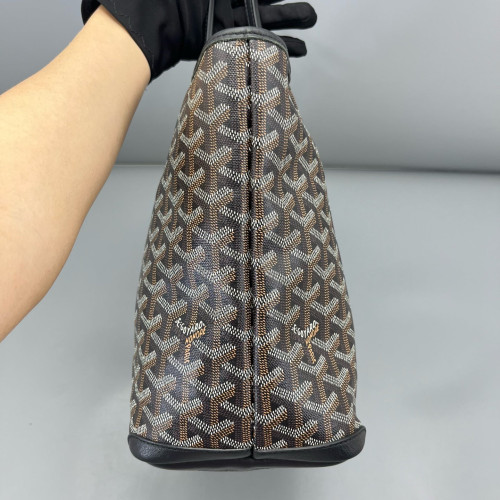 Goyard Anjou PM Calfskin Goyardine Brown Black White