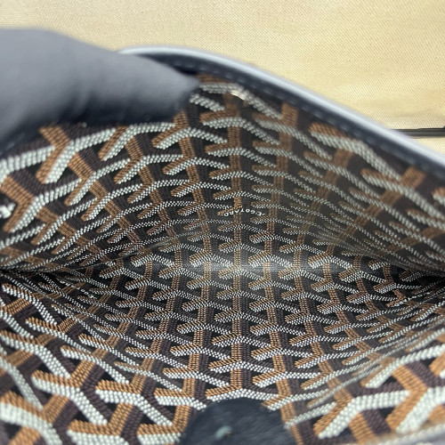 Goyard Anjou PM Calfskin Goyardine Brown Black White