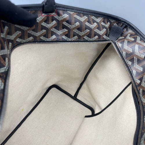 Goyard Anjou PM Calfskin Goyardine Brown Black White