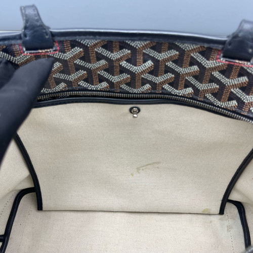 Goyard Anjou PM Calfskin Goyardine Brown Black White