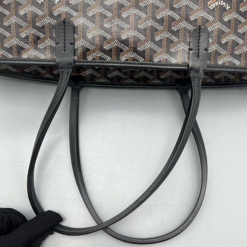 Goyard Anjou PM Calfskin Goyardine Brown Black White