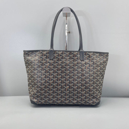 Goyard Anjou PM Calfskin Goyardine Brown Black White
