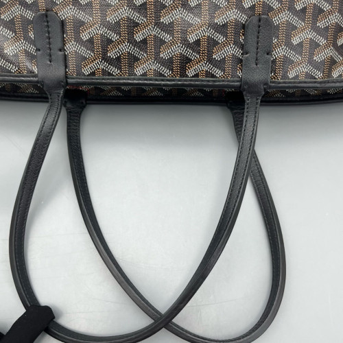 Goyard Anjou PM Calfskin Goyardine Brown Black White