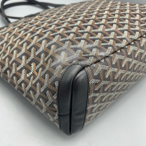 Goyard Anjou PM Calfskin Goyardine Brown Black White