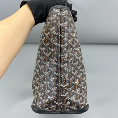 Goyard Anjou PM Calfskin Goyardine Brown Black White