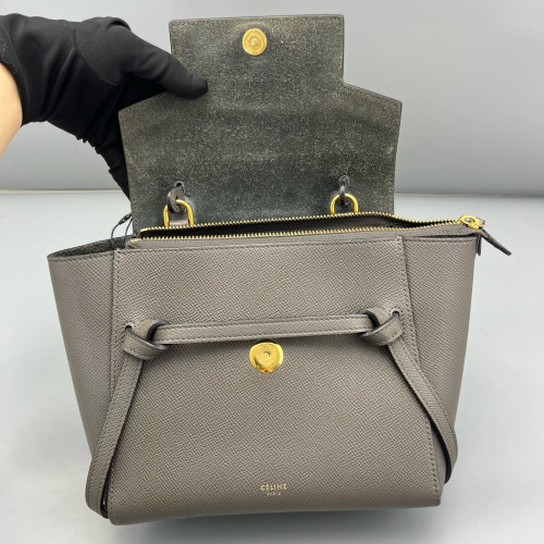 Celine Nano Belt Bag Saffiano Calfskin Grey