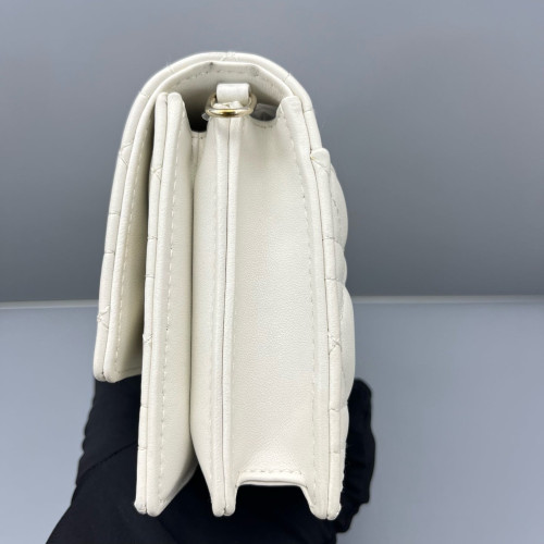 Dior Miss Dior Wallet On Chain Calfskin White