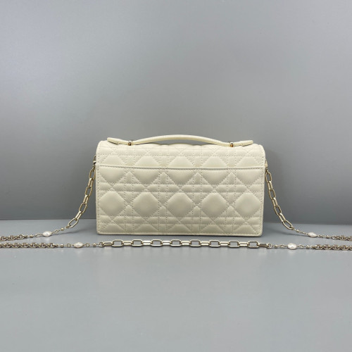 Dior Miss Dior Wallet On Chain Calfskin White