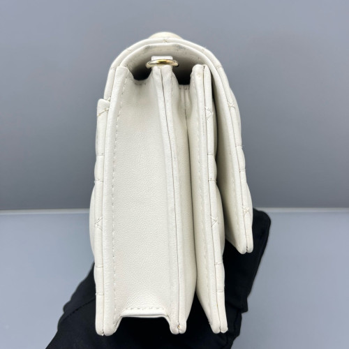 Dior Miss Dior Wallet On Chain Calfskin White