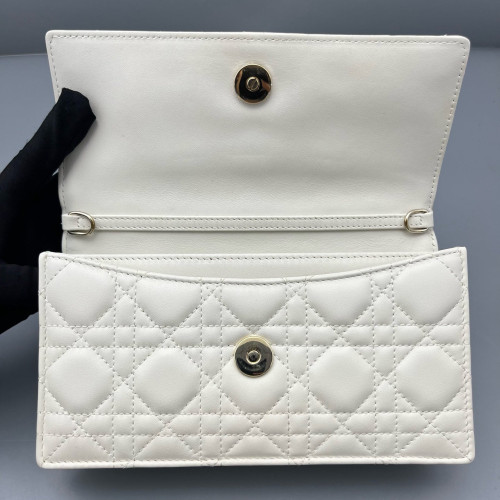 Dior Miss Dior Wallet On Chain Calfskin White