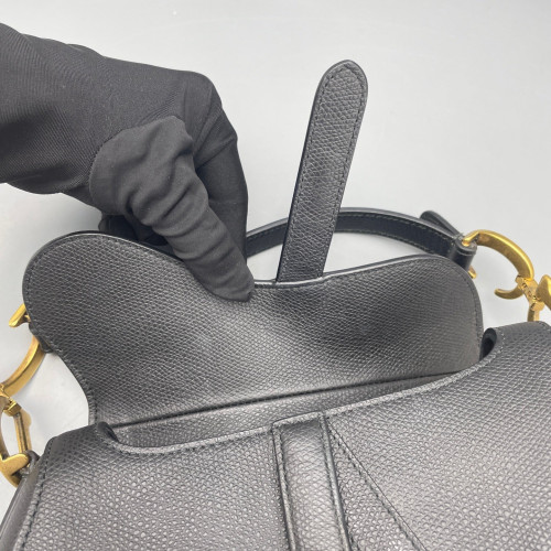 Dior Small Saddle Bag Calfskin Black
