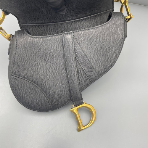 Dior Small Saddle Bag Calfskin Black