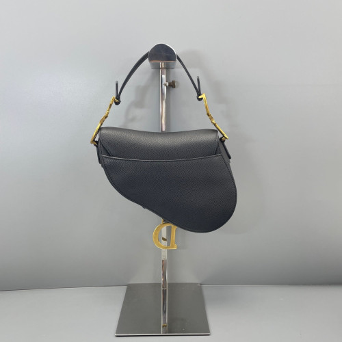 Dior Small Saddle Bag Calfskin Black