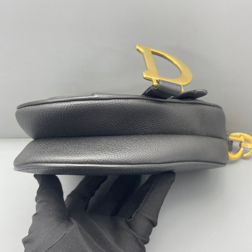 Dior Small Saddle Bag Calfskin Black