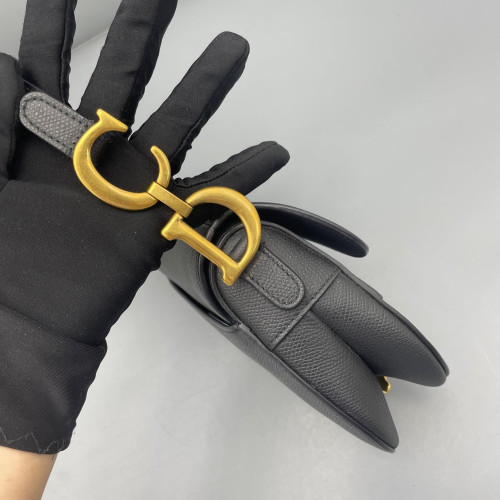 Dior Small Saddle Bag Calfskin Black