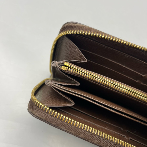 Louis Vuitton Zippy Wallet Damier Ebene Brown