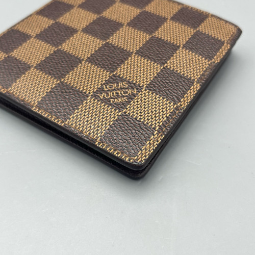 Louis Vuitton Compact Wallet Damier Ebene Brown
