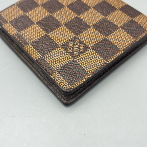 Louis Vuitton Compact Wallet Damier Ebene Brown