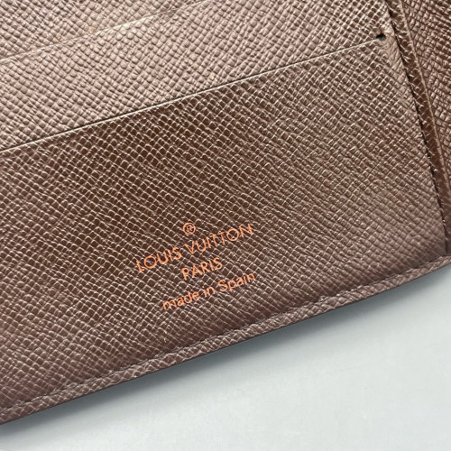 Louis Vuitton Compact Wallet Damier Ebene Brown