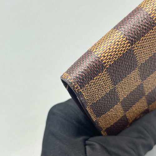 Louis Vuitton Compact Wallet Damier Ebene Brown
