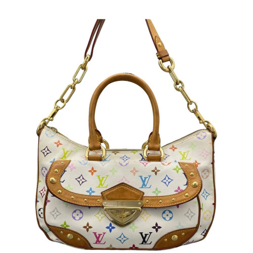 Louis Vuitton Rita Shoulder Bag Monogram Multicolor White Brown Louis Vuitton Rita Shoulder Bag Monogram Multicolor White Brown