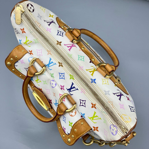 Louis Vuitton Rita Shoulder Bag Monogram Multicolor White Brown Louis Vuitton Rita Shoulder Bag Monogram Multicolor White Brown