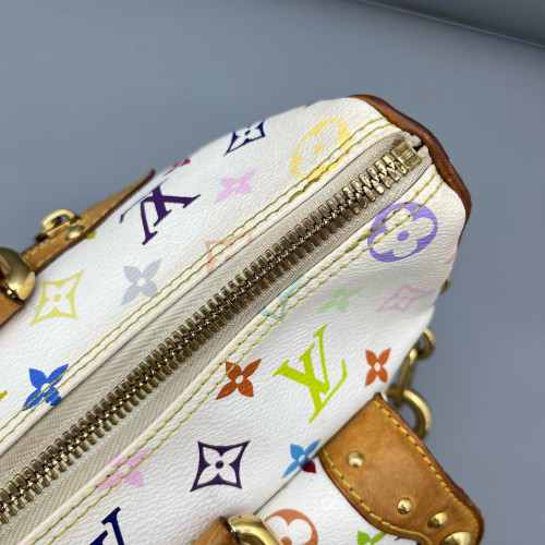 Louis Vuitton Rita Shoulder Bag Monogram Multicolor White Brown Louis Vuitton Rita Shoulder Bag Monogram Multicolor White Brown