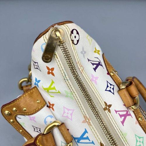Louis Vuitton Rita Shoulder Bag Monogram Multicolor White Brown Louis Vuitton Rita Shoulder Bag Monogram Multicolor White Brown