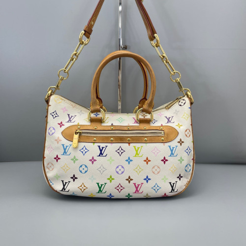 Louis Vuitton Rita Shoulder Bag Monogram Multicolor White Brown Louis Vuitton Rita Shoulder Bag Monogram Multicolor White Brown