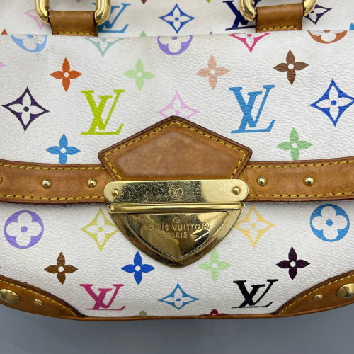 Louis Vuitton Rita Shoulder Bag Monogram Multicolor White Brown Louis Vuitton Rita Shoulder Bag Monogram Multicolor White Brown