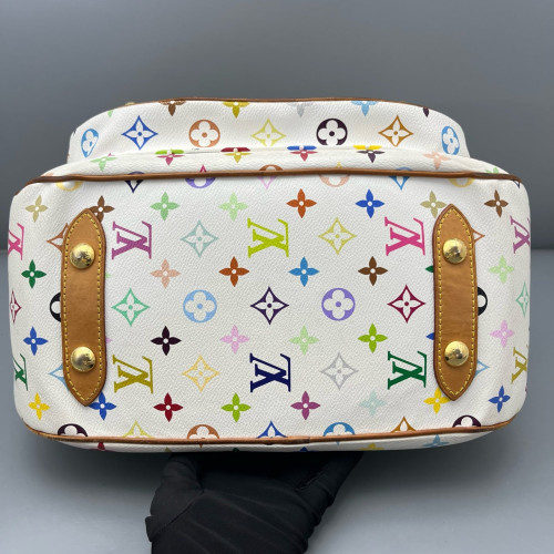 Louis Vuitton Rita Shoulder Bag Monogram Multicolor White Brown Louis Vuitton Rita Shoulder Bag Monogram Multicolor White Brown
