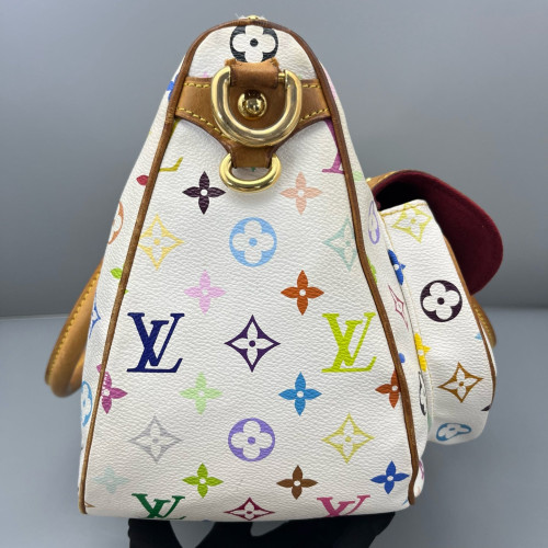 Louis Vuitton Rita Shoulder Bag Monogram Multicolor White Brown Louis Vuitton Rita Shoulder Bag Monogram Multicolor White Brown