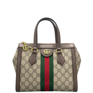 Gucci Tote Bag GG Supreme Monogram Beige Ebony Beige Brown